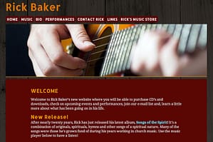 Rick Baker Music Website